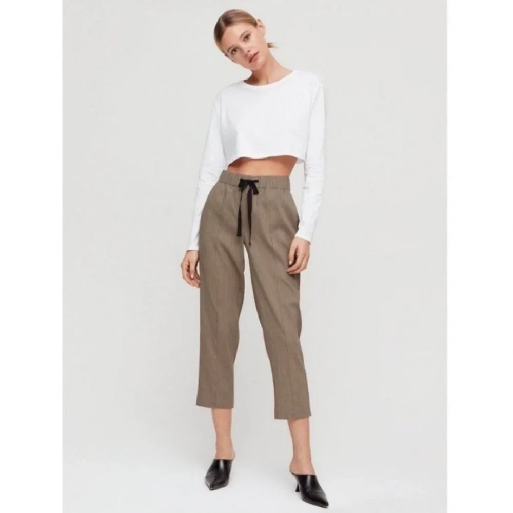 BABATON olive Errol linen pant
